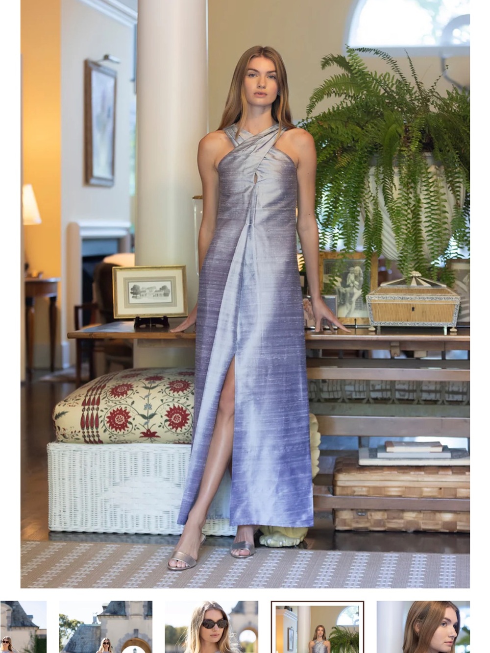 NWT Julia Amory Icy Silver Camille dress